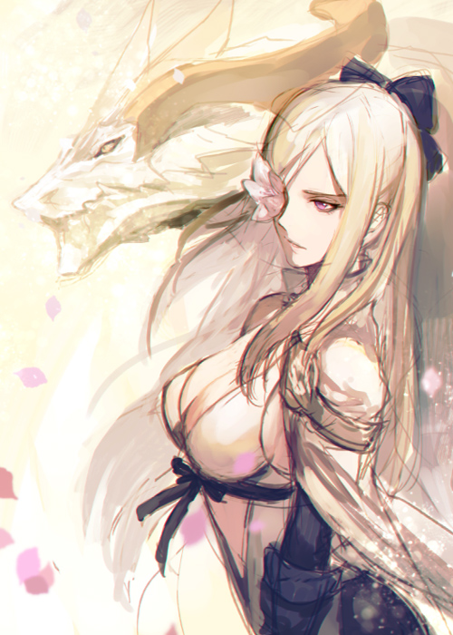 zero and mikhail (drag-on dragoon and 1 more) drawn by kokutan_kitsunen