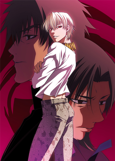 kotomine kirei, tohsaka tokiomi, and gilgamesh (fate and 1 more) drawn by inversionjoker
