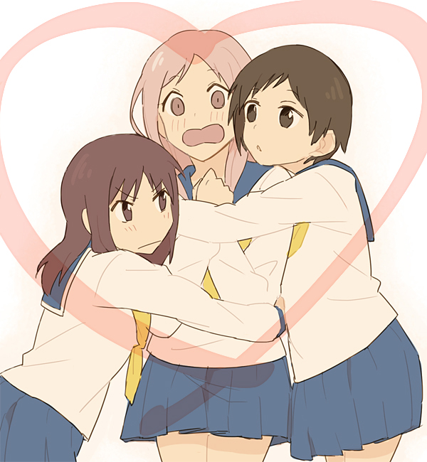 aikawa chiho, okano kei, and hasegawa fumi (yuyushiki) drawn by iou_(i04)