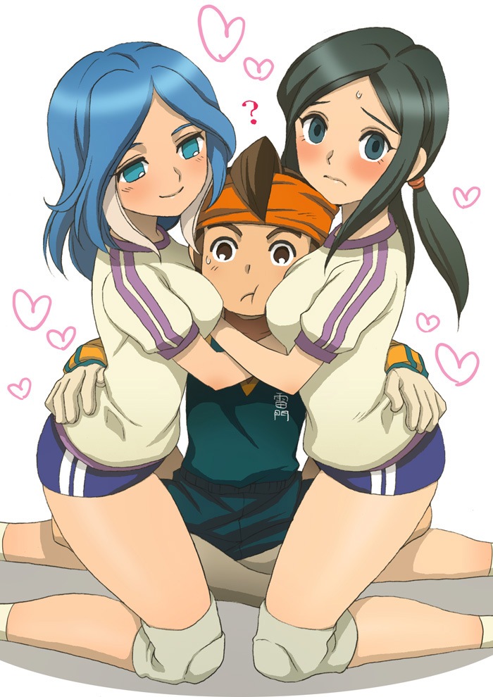 endou mamoru, urubida, and kira hitomiko (inazuma eleven) drawn by hato_niku