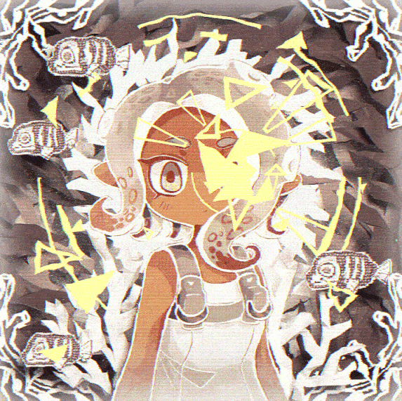 octoling player character, octoling girl, and agent 8 (splatoon and 2 more) drawn by alleesaur