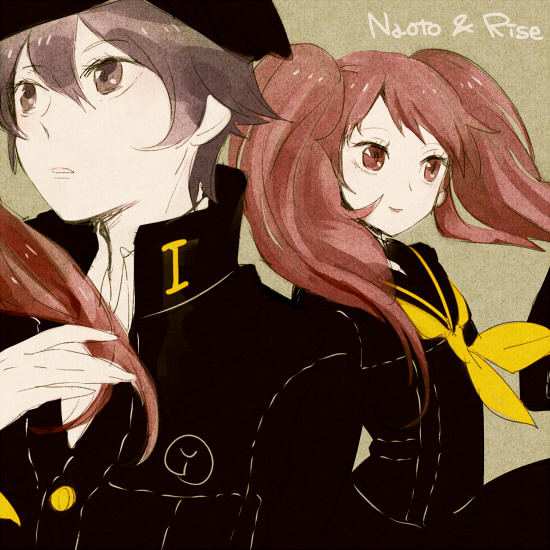 shirogane naoto and kujikawa rise (persona and 1 more) drawn by skllp