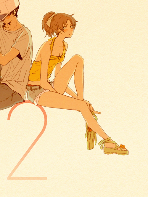 hattori heiji and tooyama kazuha (meitantei conan) drawn by dolldagga