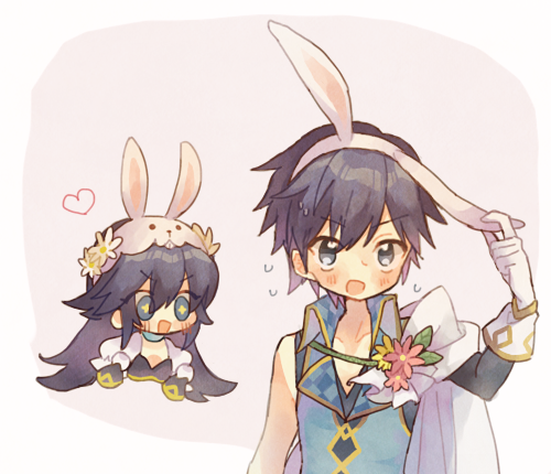 lucina and chrom (fire emblem and 2 more) drawn by mgomurainu