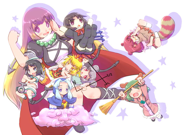 nazrin, hijiri byakuren, houjuu nue, toramaru shou, murasa minamitsu, and 4 more (touhou) drawn by u-non_(annon'an)