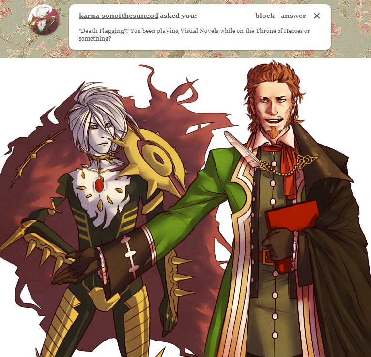 karna and william shakespeare (fate and 2 more) drawn by muffintosser