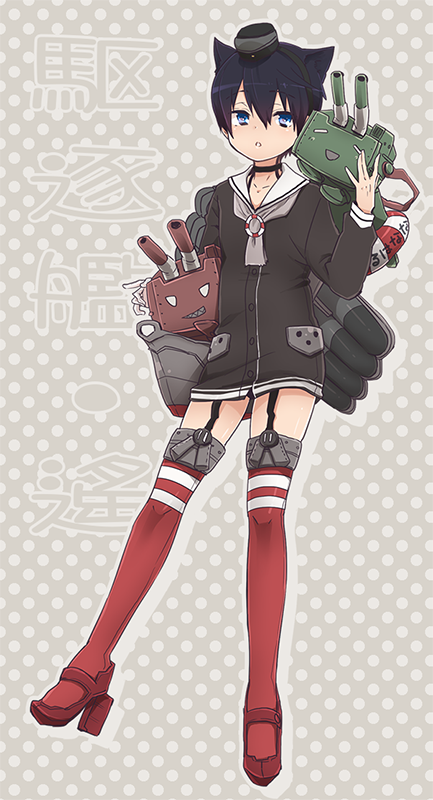amatsukaze, rensouhou-chan, rensouhou-kun, tachibana makoto, nanase haruka, and 1 more (kantai collection and 1 more) drawn by hato_yu-ki