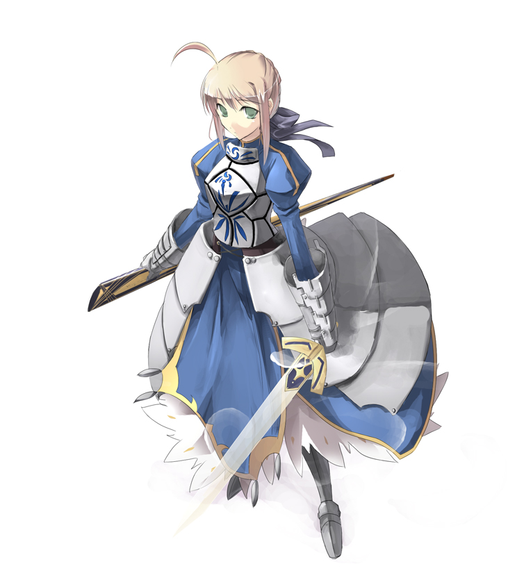 artoria pendragon and saber (fate and 1 more) drawn by satomi_(black_scarecrow)