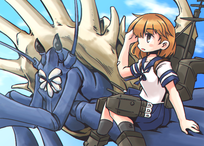 oboro and shogun ceanataur (kantai collection and 1 more) drawn by rasa_(kanrokuan)