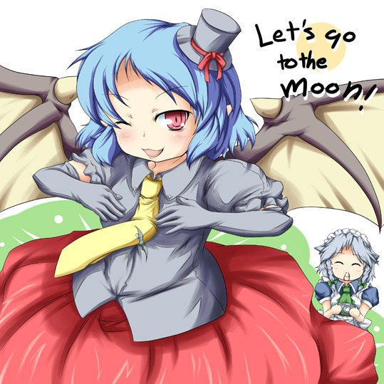 remilia scarlet and izayoi sakuya (touhou) drawn by konata_gazel