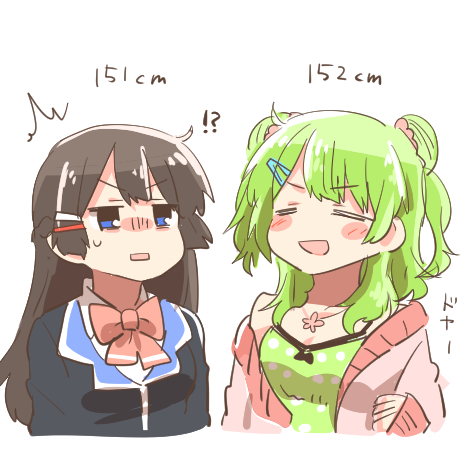 tsukino mito and morinaka kazaki (nijisanji) drawn by rebecca_(keinelove)