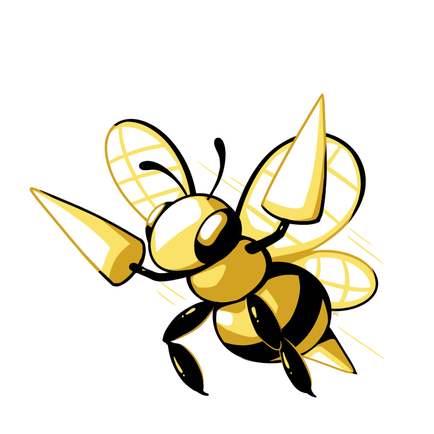 beedrill (pokemon and 1 more) drawn by rumwik