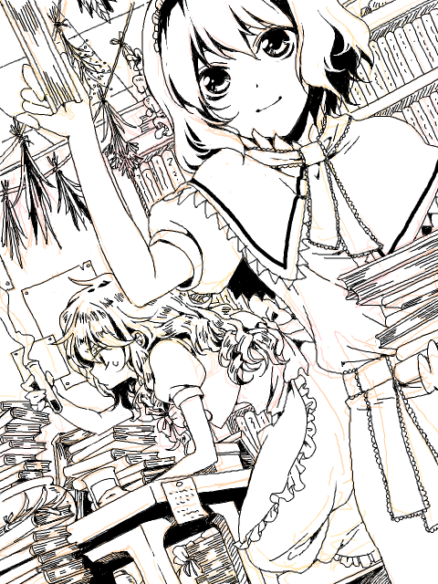 kirisame marisa and alice margatroid (touhou) drawn by youko_(santarose)