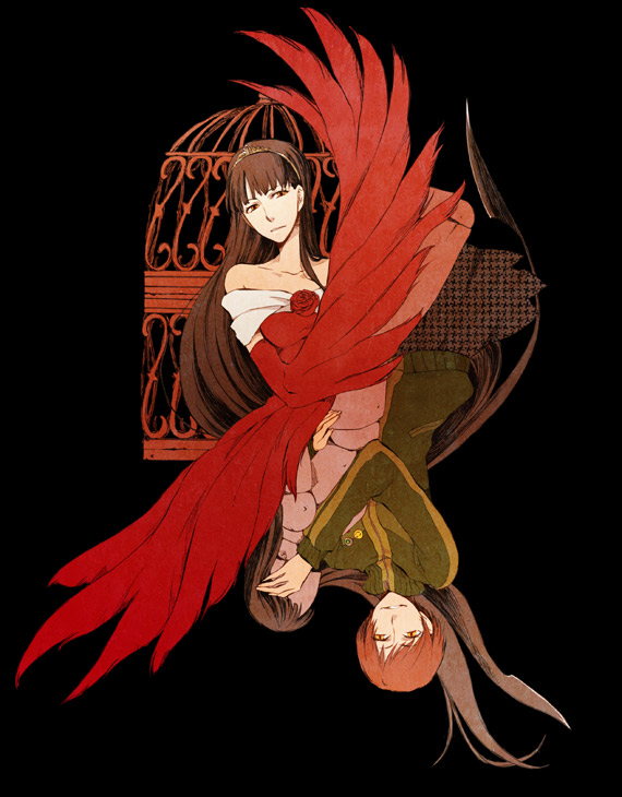 satonaka chie and amagi yukiko (persona and 1 more) drawn by sawa