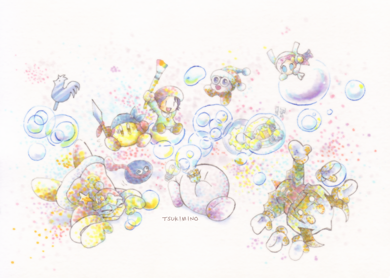 kirby, king dedede, magolor, bandana waddle dee, marx, and 4 more (kirby) drawn by tsukiminoart