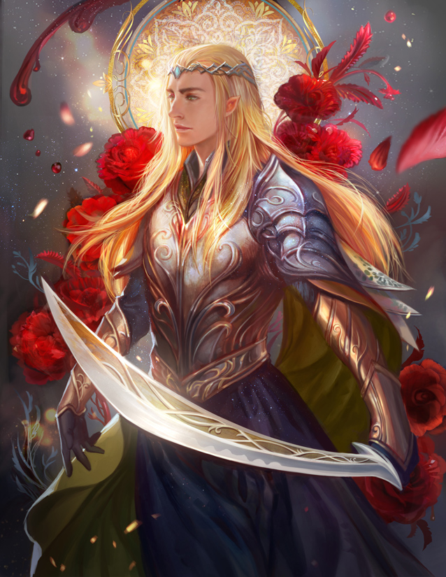 thranduil (tolkien's legendarium and 1 more) drawn by fan_yang_(jiuge)