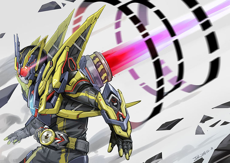 kamen rider zero-one (kamen rider and 1 more) drawn by jiuri_jiuhao