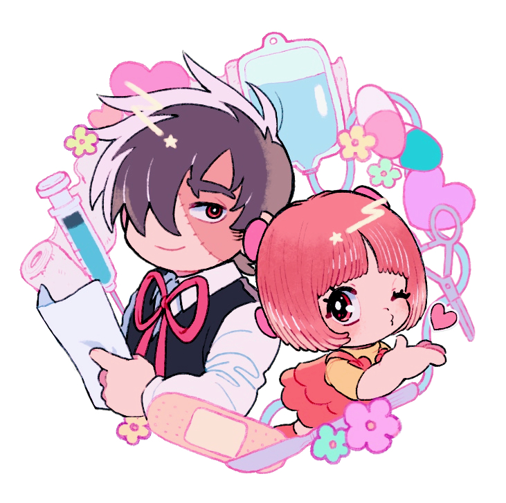 black jack and pinoko (black jack) drawn by husagin