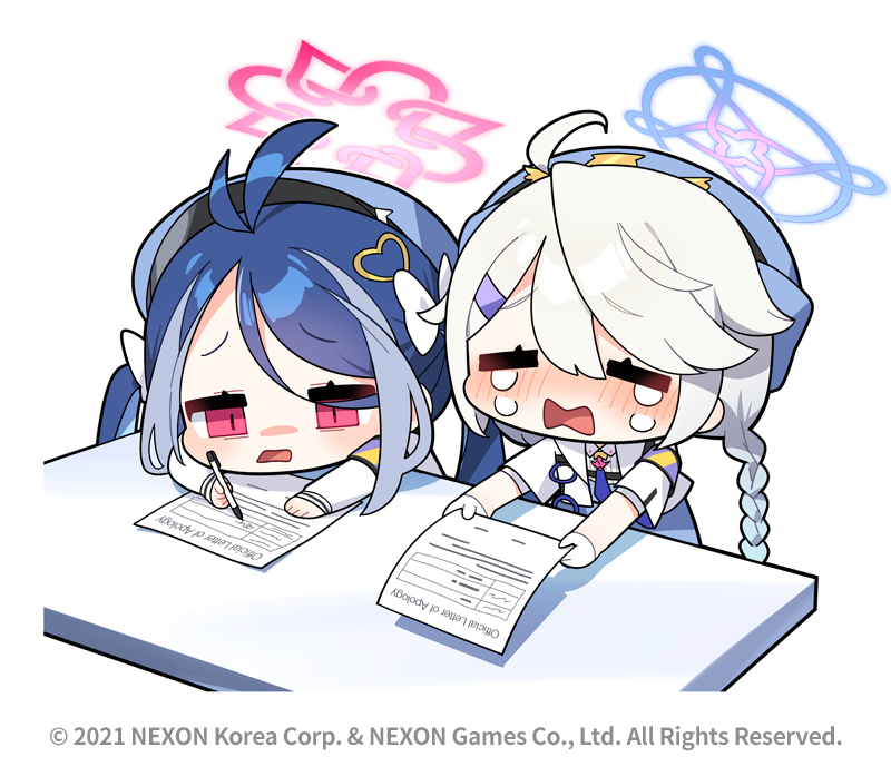 fubuki and kirino (blue archive) drawn by donmin_h