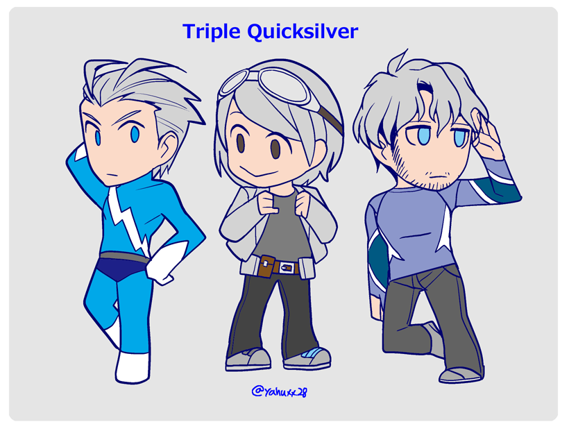 quicksilver, pietro maximoff, and peter maximoff (marvel and 6 more) drawn by yafu_(yahuxx28)