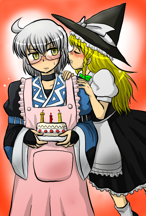 kirisame marisa and morichika rinnosuke (touhou) drawn by enokuma_uuta