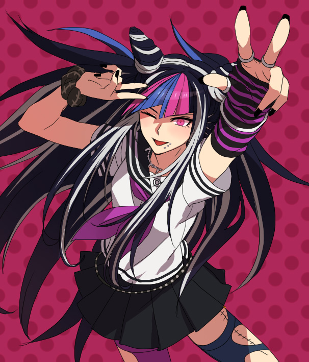 mioda ibuki (danganronpa and 1 more) drawn by okuragon