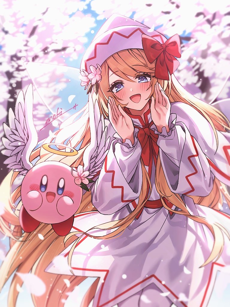 kirby, lily white, and cupid kirby (touhou and 1 more) drawn by enoki_3106