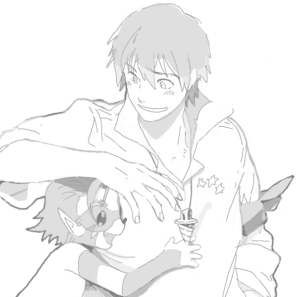 simon and boota (tengen toppa gurren lagann) drawn by kanke_(yonkuma)
