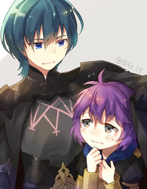 male byleth and bernadetta von varley (fire emblem and 1 more) drawn by tefutene