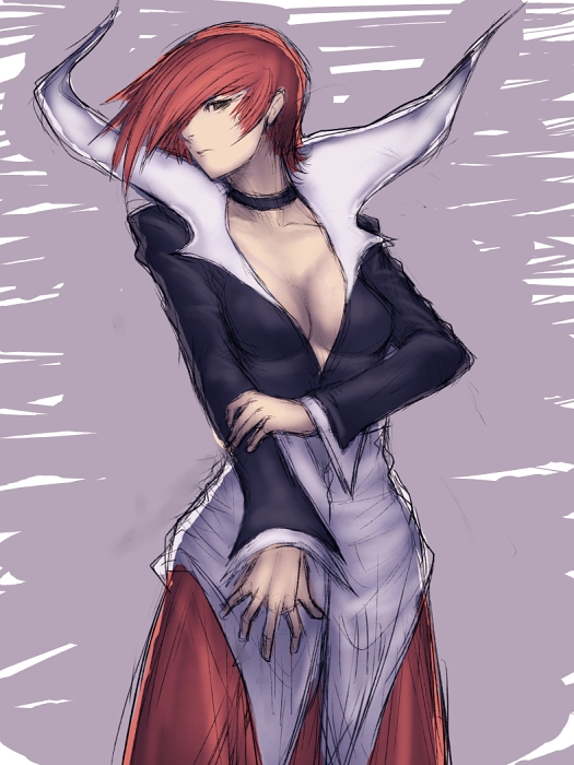 yagami iori (the king of fighters and 1 more) drawn by fumio_(rsqkr)