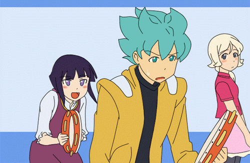 haro, yurin leciel, flit asuno, and emily armond (gundam and 2 more)