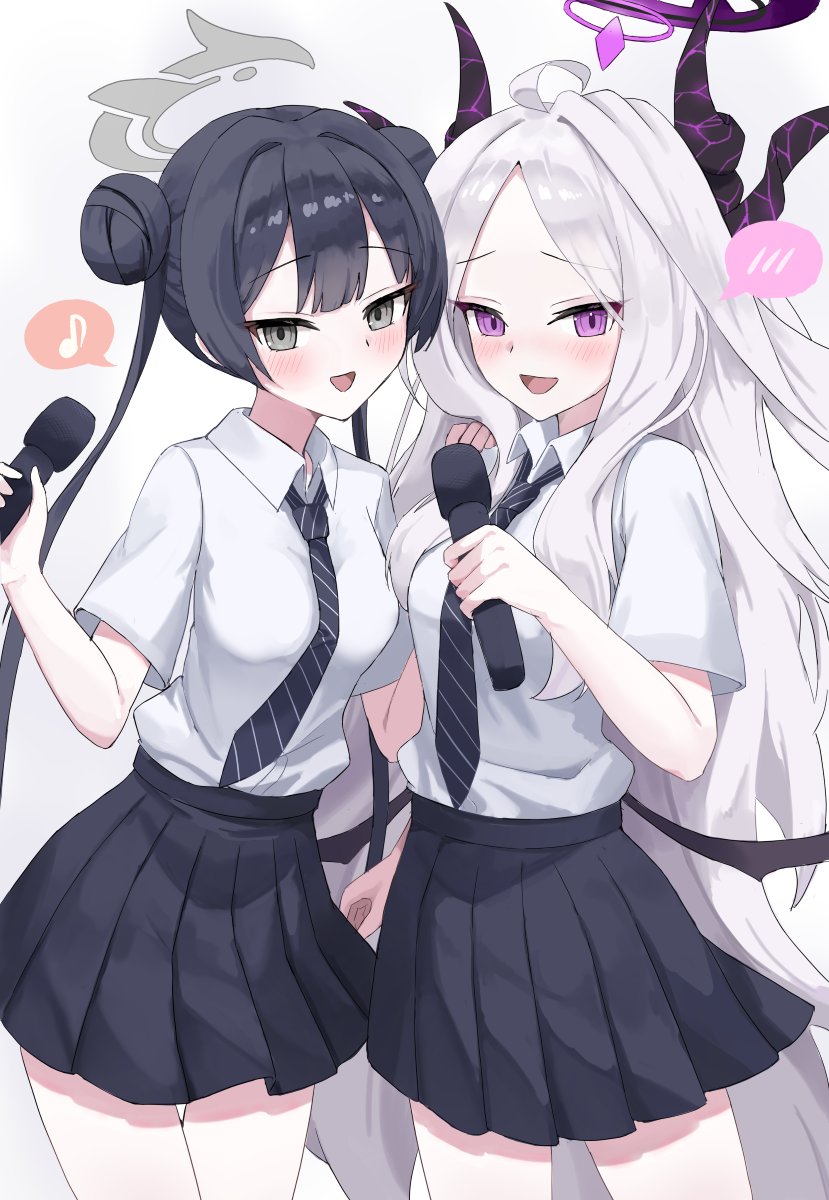 hina and kisaki (blue archive) drawn by yoshiharu_auf