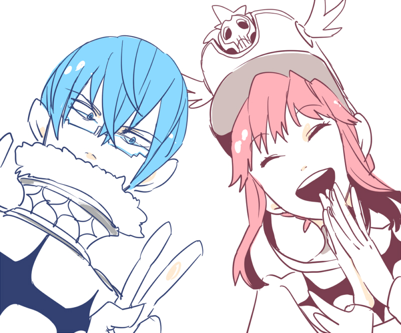 jakuzure nonon and inumuta houka (kill la kill) drawn by moru_moru_moru