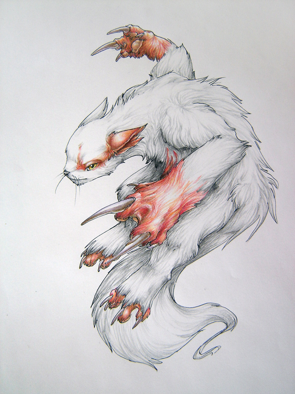zangoose (pokemon) drawn by endivinity