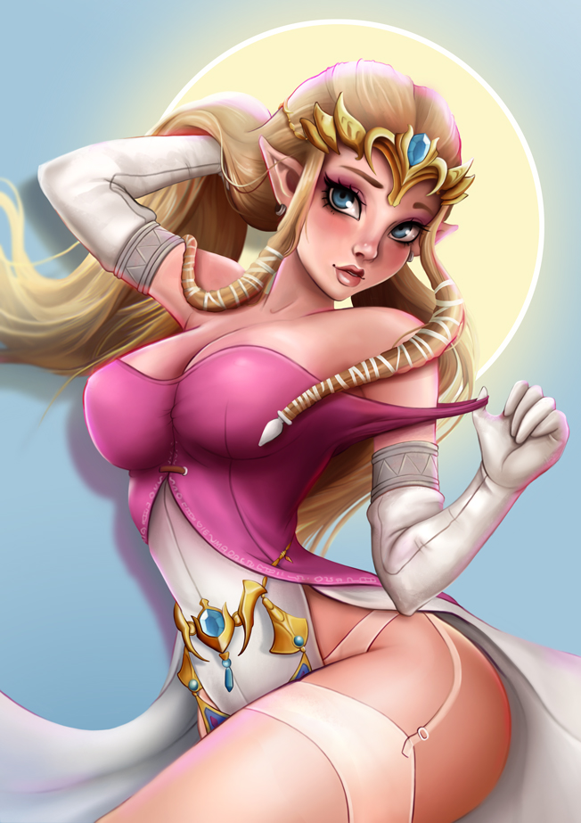 princess zelda (the legend of zelda and 1 more) drawn by sina_(scrappy)