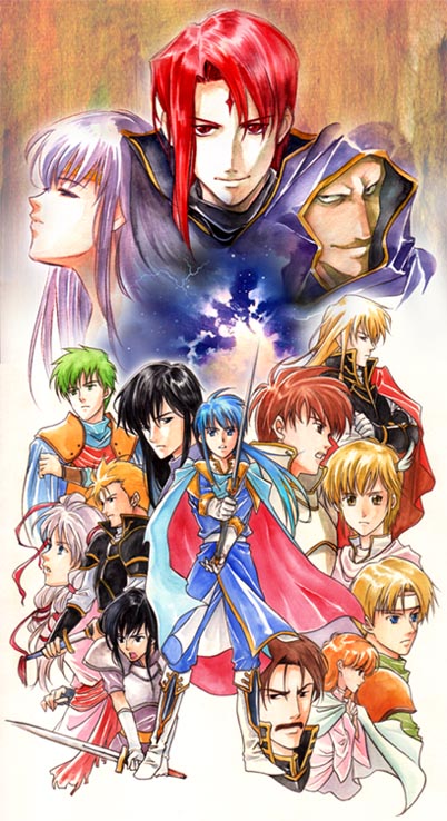 seliph, julia, larcei, leif, lana, and 10 more (fire emblem and 1 more) drawn by agahari