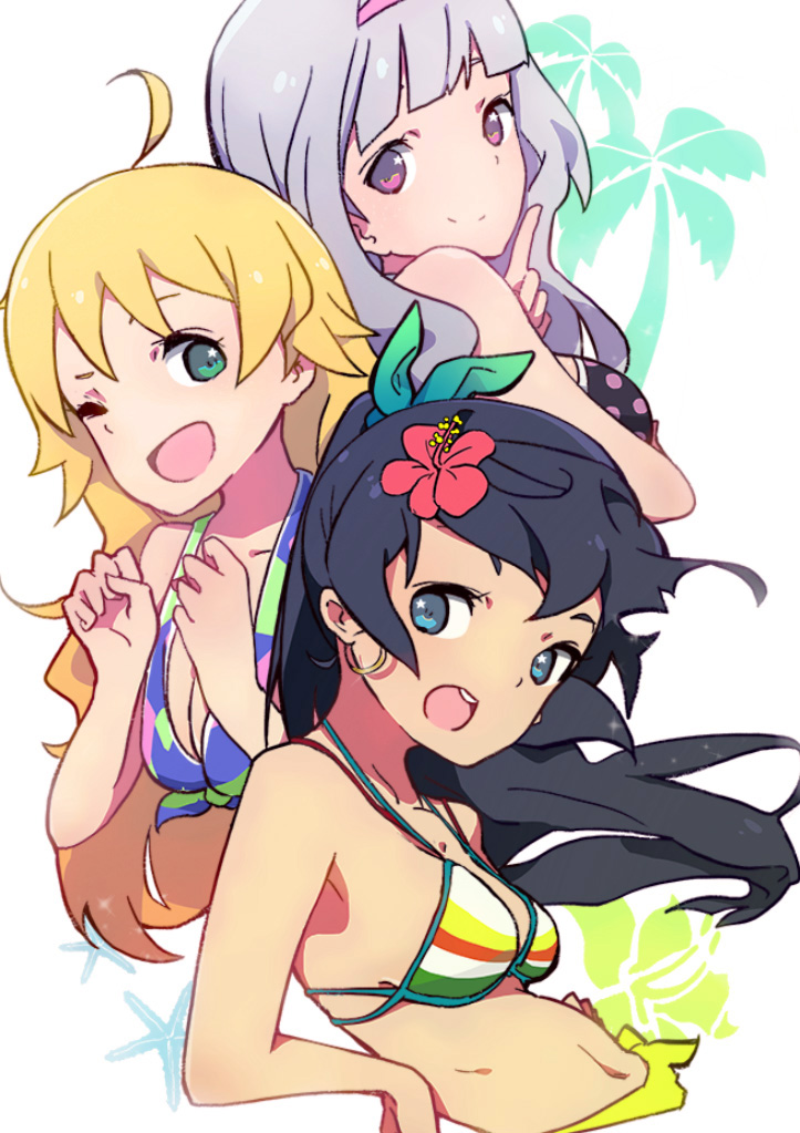 hoshii miki, shijou takane, and ganaha hibiki (idolmaster) drawn by vc3000mg