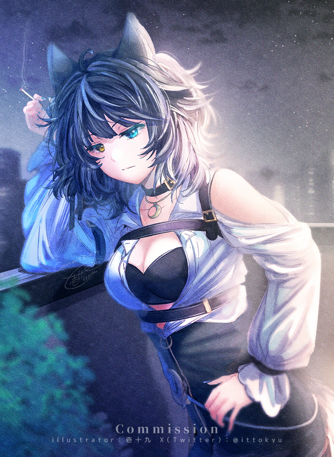 kamitsuki cyan (indie virtual youtuber) drawn by ittokyu