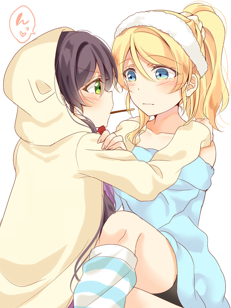 tojo nozomi and ayase eli (love live! and 1 more) drawn by mogu_(au1127)