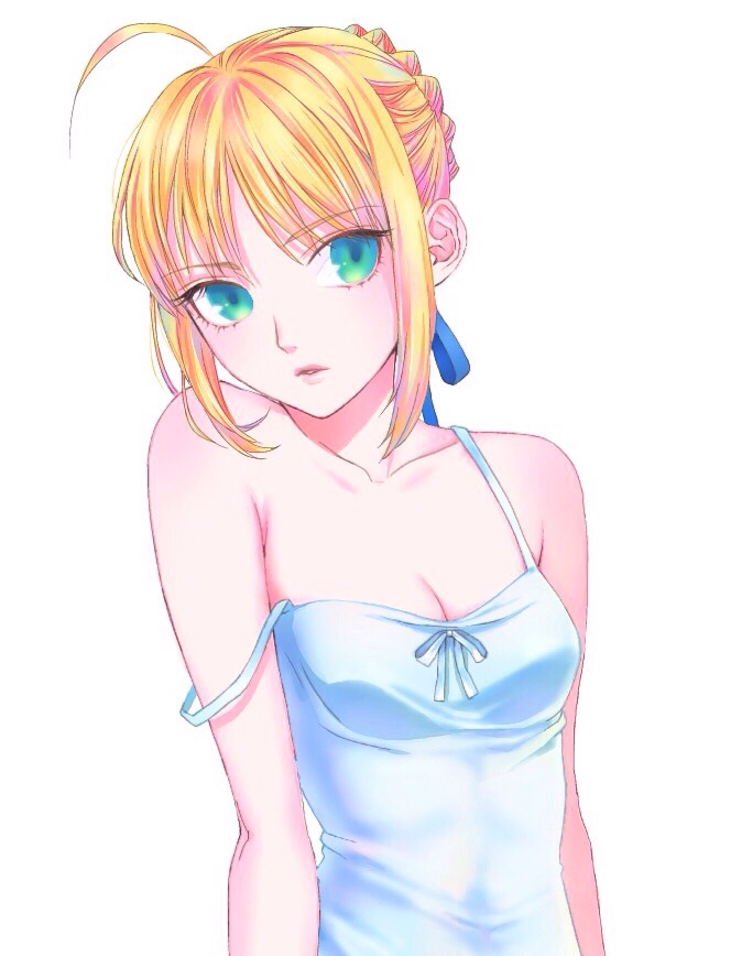 artoria pendragon and saber (fate and 1 more) drawn by nipi27