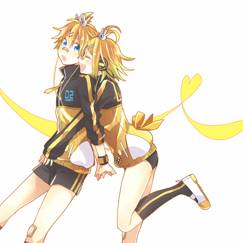 kagamine rin and kagamine len (vocaloid and 2 more) drawn by suzumi_(fallxalice)