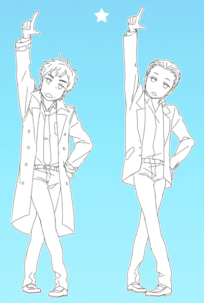 r daneel olivaw and elijah baley (the caves of steel) drawn by kurosuke_(nora)