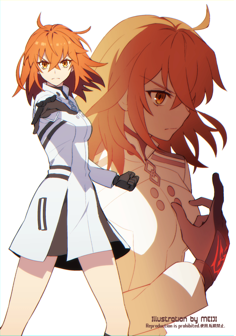 fujimaru ritsuka (fate and 1 more) drawn by meiji_ken