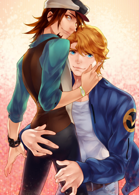 kaburagi t. kotetsu and keith goodman (tiger & bunny) drawn by siruphial