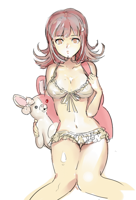 nanami chiaki and monomi (danganronpa and 2 more) drawn by jenny_(praesepe)