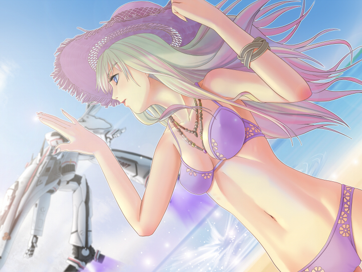 sheryl nome, saotome alto, and vf-25 (macross and 1 more) drawn by raybar