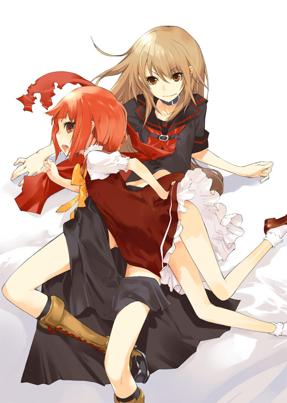 ookami ryouko and akai ringo (ookami-san) drawn by okazaki_takeshi