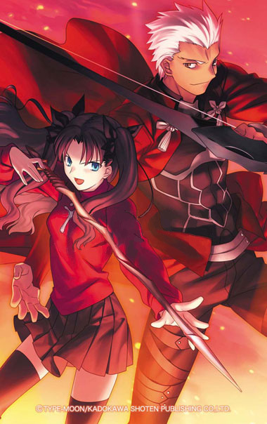 tohsaka rin and archer (fate and 1 more) drawn by takeuchi_takashi