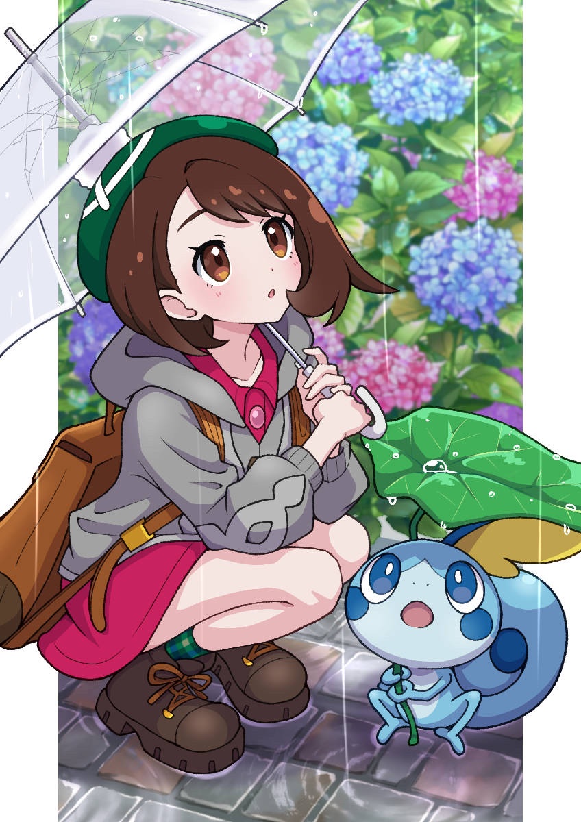 gloria and sobble (pokemon and 1 more) drawn by yuu_(jgvj7873)