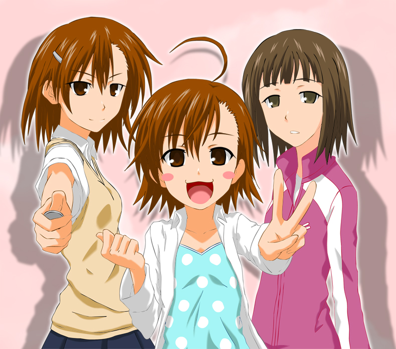 misaka mikoto, last order, and takitsubo rikou (toaru majutsu no index) drawn by watarui